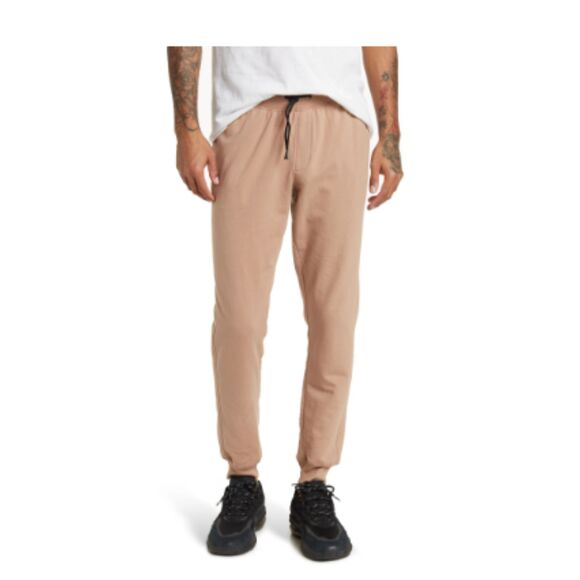 NWT Zella Rogue Lightweight Fleece‎ Casual Joggers Tan Gingersnap Men's XL - Picture 1 of 2